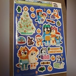 Bluey Christmas Window Clings New